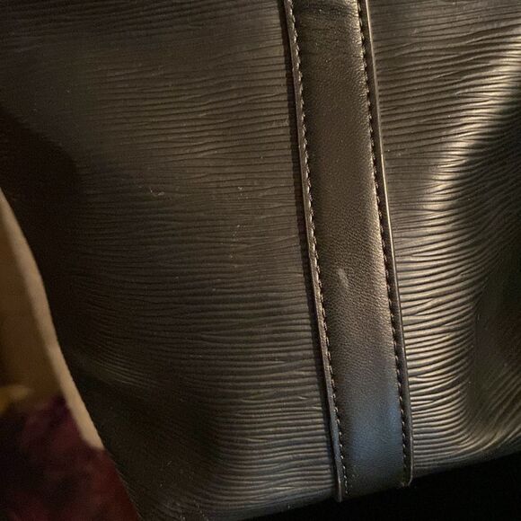 EUC Vivienne Westwood Womens Black Textured Polly Drawstring Vegan Tote Bag - Picture 9 of 12